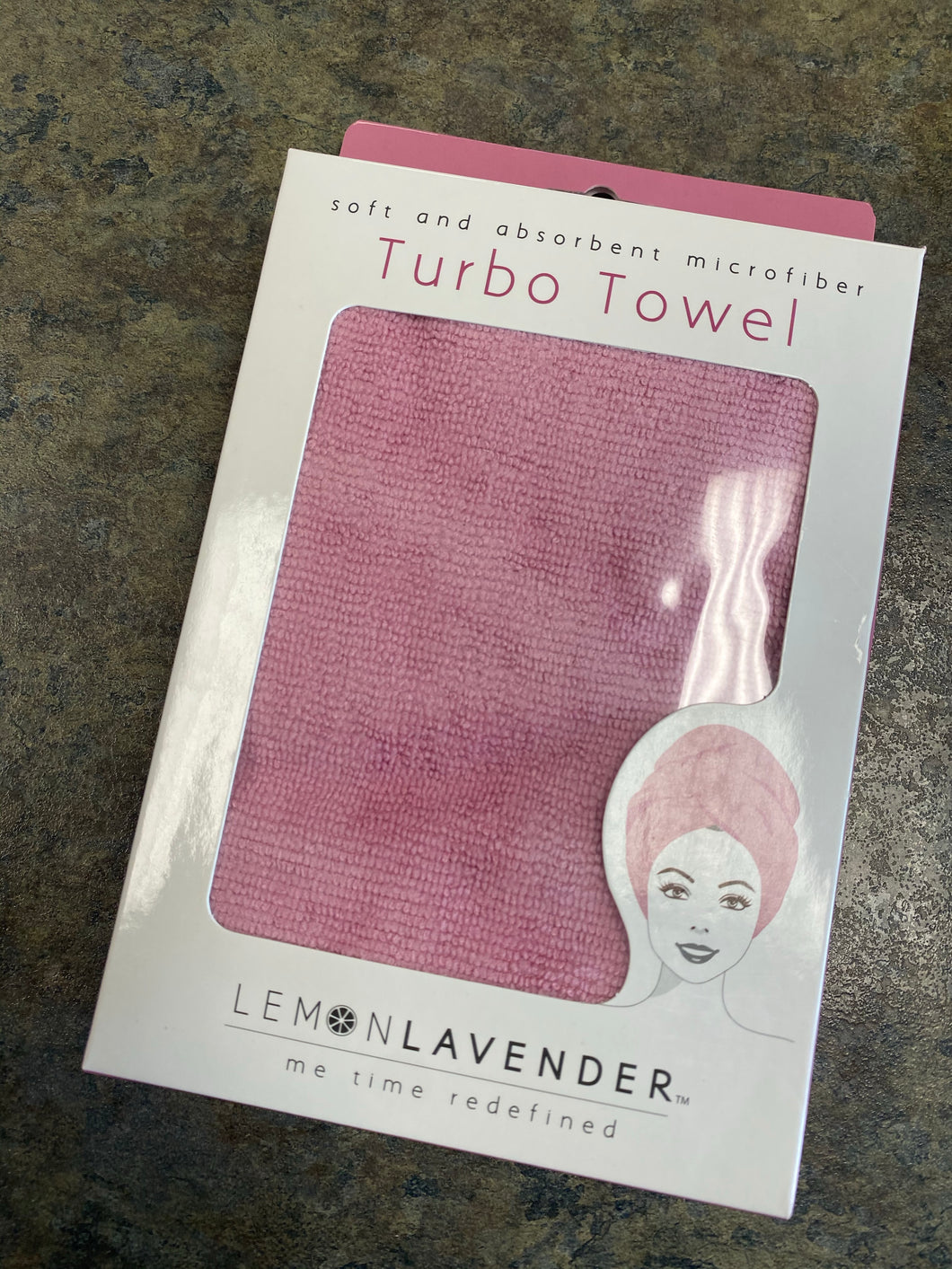 Think pink microfiber hair towel