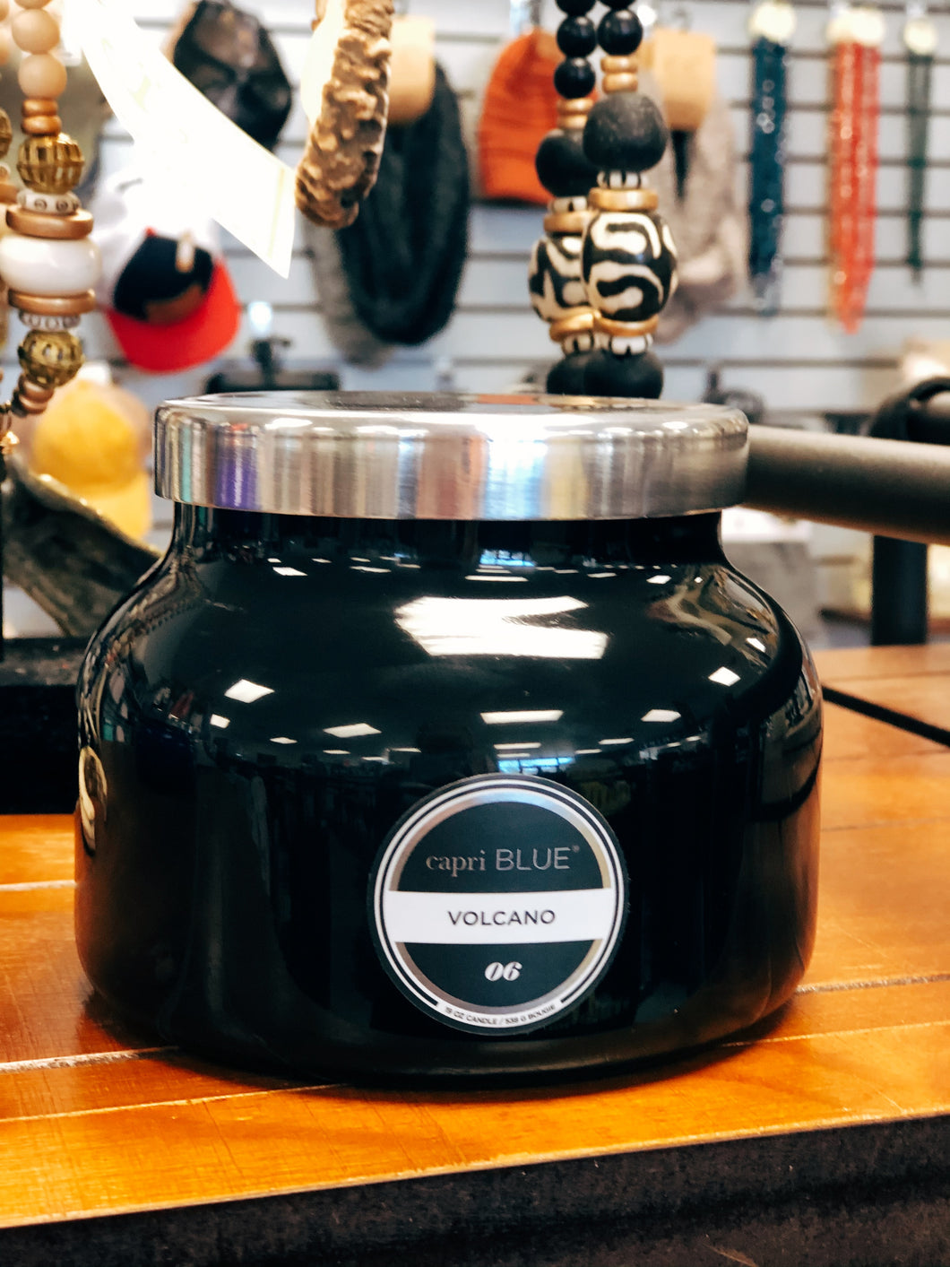 Capri Blue Volcano Jar—Black