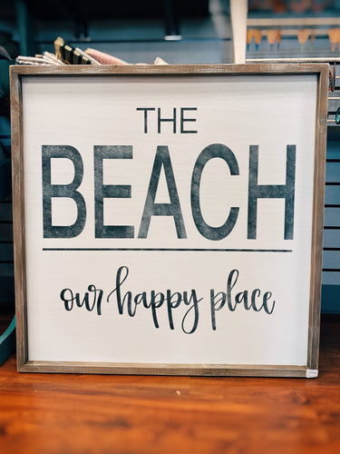 The Beach Our Happy Place- Large Painting