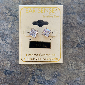 Ear Sense 6mm Diamond Studs—Gold
