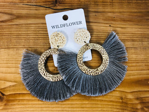 Circle Tassel Earrings