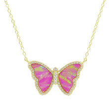 Load image into Gallery viewer, Opal Butterfly Necklace