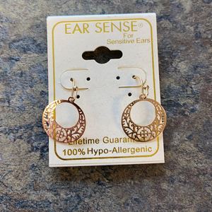 Gold lace drop earrings