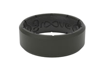 Load image into Gallery viewer, Groove Life Men’s Edge Black/Black Silicone Ring