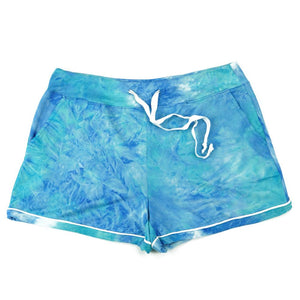 Hello Mello Dyes the Limit Lounge Shorts—Aqua
