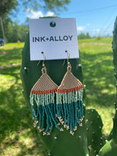 Load image into Gallery viewer, Beaded Fringe Earring