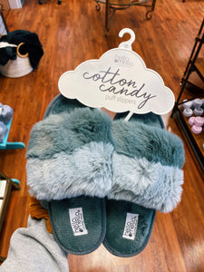 Hello Mello— Grey Cotton Candy Slippers