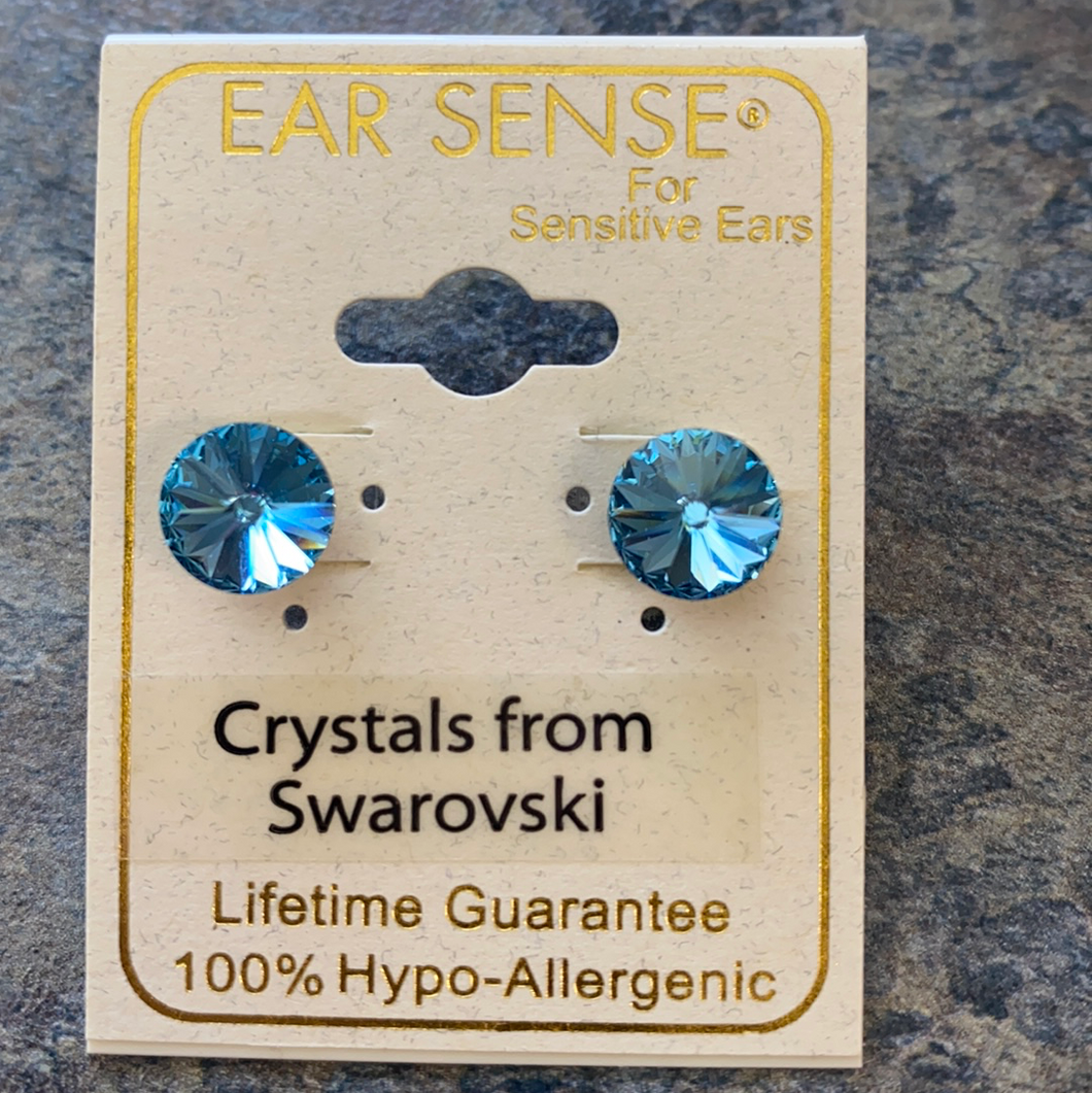 Blue Swarovski Stud Earrings