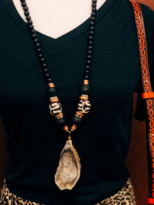 Black Oyster Shell Necklace